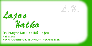 lajos walko business card
