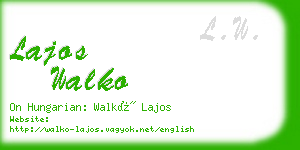 lajos walko business card